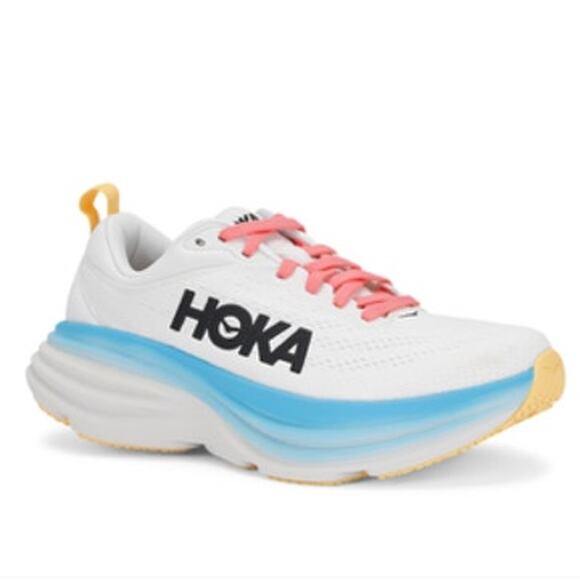 Hoka Bondi 8 Blanc De Blanc Swim Day Women's 6B - Picture 1 of 11